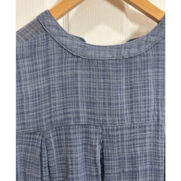 Free People Women S Talk To Me Long Sleeve Frayed Hem Popover lightweight Tunic - Picture 8 of 9